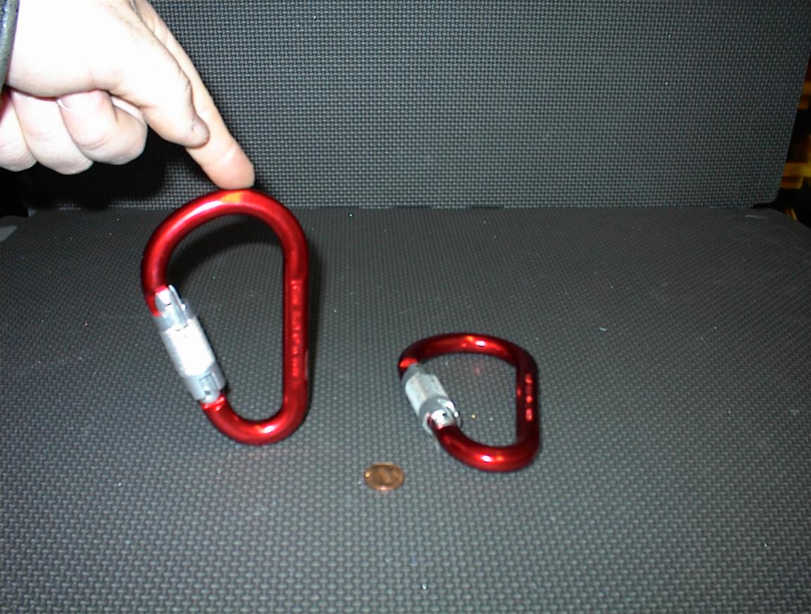 Carabiners, oval Aluminum